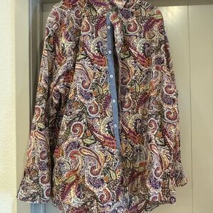Paisley Button-Up Shirt Cremieux
